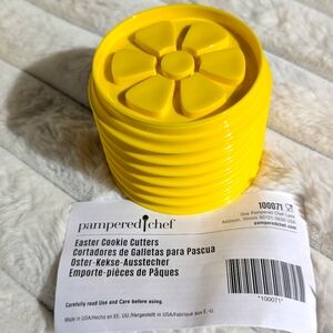 Pampered Chef Bright Yellow Easter Cookie Cutters